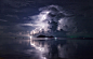 【美图分享】Abraham Kalili的作品《Lightning Storm in the Sea》 #500px#