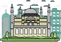 印度,都市风景,乱画,泰姬陵,尼斯,分离着色,概念,中世纪时代