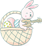 bunnies可爱粉色小兔子造型矢量素材 (9)