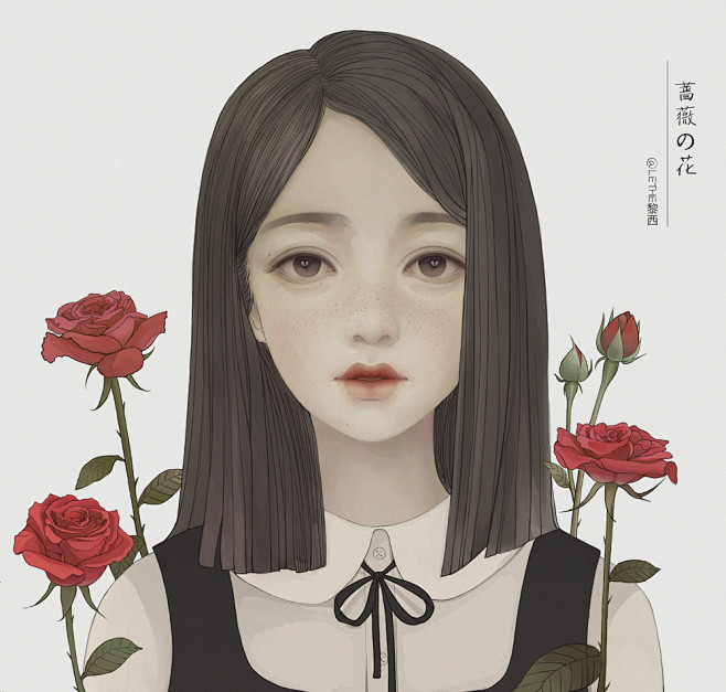 蔷薇の花-LETHE黎西__涂鸦王国插画