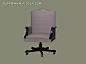 灰紫色钢架脚轮办公转椅3d模型|3d模型下载|3D素材|办公椅|单人椅子|钢架椅子|灰紫色|家具模型|脚轮|靠背椅|三维建模|室内模型|椅子3D模型|椅子模型|转椅