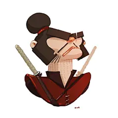画师 Dor Shamir  日本武士Q版设计