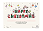 796-可爱圣诞节贺卡装饰冬日新年主题AI矢量插画海报素材-淘宝网