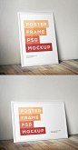 Poster Frame PSD MockUp : This PSD mock-up allows you to showcase your posters, artworks or pictures in a very realistic way. It comes in both...