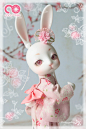 【可可部落】兔子Ricci 1/8 BJD 娃娃 sd娃娃 春季和服套装-粉色