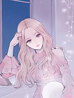 少女心十足的唯美女孩插画丨插画师 YoRi 
ins：yooo__ri