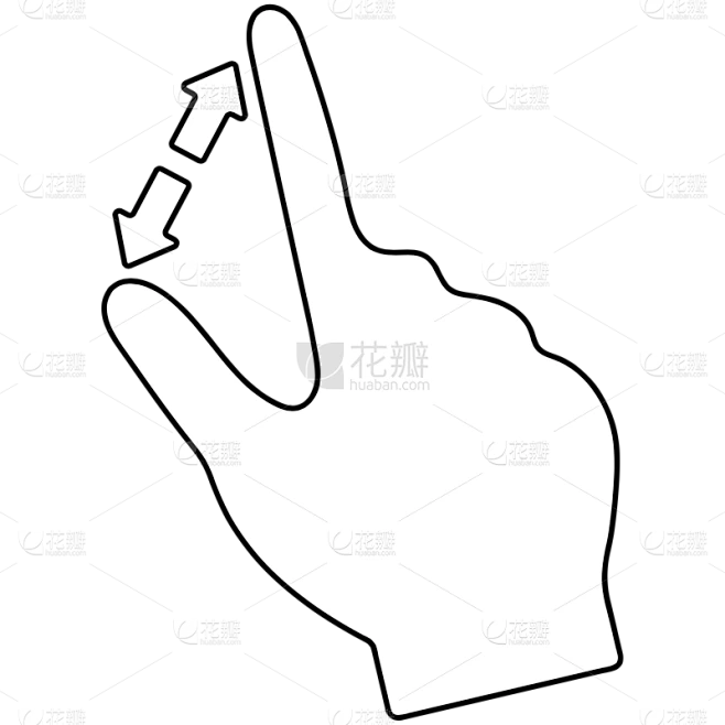 ICON-简约操作手势icon10素材-花瓣网