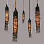 Pendant Light - Scribble Series I really like these. Too cool. This can be done with old wire and salvaged bulbs.