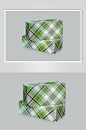 绿色格子纸巾盒样机