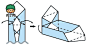 简易垃圾纸盒子的折法 非常实用的基本简单纸盒子的折纸图解