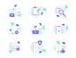 Icon Illustrations onboarding website ui character web product logo interface app gradient vector design clean illustration icon