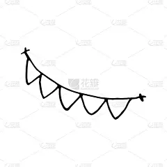 手绘花环贺卡，海报，贴纸和季节设计。孤立在白色背景上。涂鸦矢量插图。