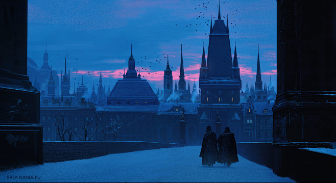 castles at dusk , Ra...