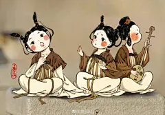 当小雀化身古风插画，太可爱啦！ ​​​ ​​​​