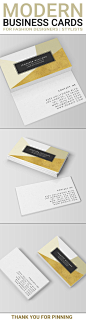 A modern business cards design using geometric shapes with faux gold foil. This elegant business card is ideal for the trendy individual and business alike. Represent yourself or your business with this stylish and chic business card featuring a faux gold