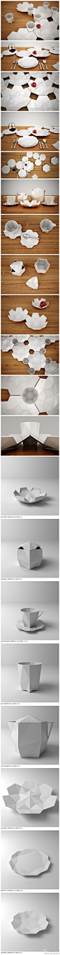 #求是爱设计#几何瓷器。by: Svetlana Kozhenov