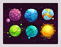 卡通太空宇宙矢量图