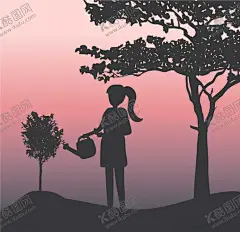 浇水 【酷图网】浇水,浇水剪影,浇水人物,小女孩浇水,植物,矢量植物,卡通植物,手绘植物,植物插画,植物剪影,人物剪影,种树,植树,植树节,山顶