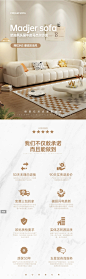 奶油风真皮沙发头层牛皮客厅小户型简约现代网红款直排三四人沙发-tmall.com天猫