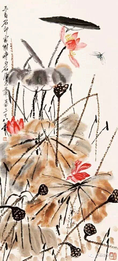 齐白石 秋荷  国画因为我懂得采集到i白石先生采集齐白石 秋荷  国画