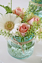 Mason Jar Flower Arrangement | VIBEKE DESIGN  We have beautiful arrangements like these on bloomnation.com!