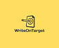 WriteOnTarget 铅笔 纸张 圆心 圆圈 文件 登记 标注 商标设计  图标 图形 标志 logo 国外 外国 国内 品牌 设计 创意 欣赏