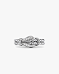 Thoroughbred Loop Ring in Sterling Silver with Diamonds, 4mm