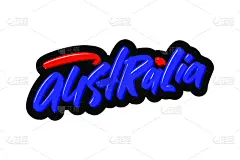澳大利亚,文字,矢量,品牌名称,绘画插图,动物手,现代,壁纸刷,绘制