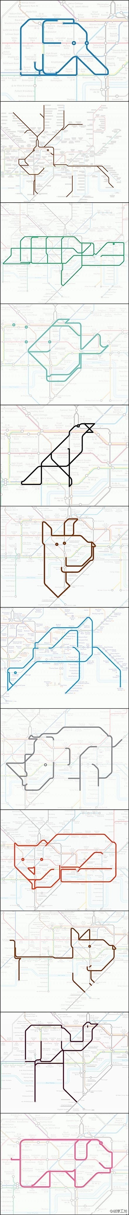 伦敦地铁地图创意