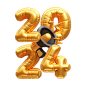New year 2024  3D Icon