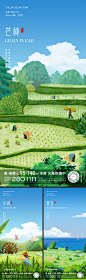 小满芒种夏至节气海报-设计素材-shejisc.cn