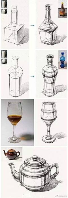 自学画画资源采集到各种石膏像丨素描用素材