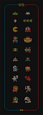 I want to translate this into a cross stitch pattern. DKNG Glow in the Dark “VS.” Art Print #8bit