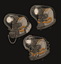 Light bulb helmets, Julian Holm