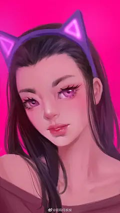 女生头像插画练习
