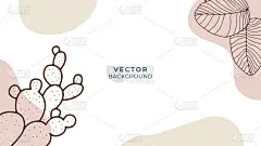 有机背景与花卉和几何元素。社交媒体帖子、移动应用、横幅设计、网页或互联网广告。时尚波西米亚背景。放荡