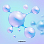 Modern Abstract Gradient Micro World Molecule Background Illustration