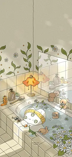 可爱 治愈 插画 手机壁纸