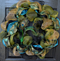 Peacock Deco Mesh Wreath