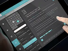 Dribbble - Flat iPad Tablet App &amp; Dashboard - Calendar Event by Joel Ferrell