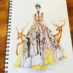 #时尚手绘插画# 越南插画师Eris Tran 作品集欣赏，表示更喜欢看原稿，更贴近手绘时的感觉也更直观  / Behance： O网页链接 ​​​​