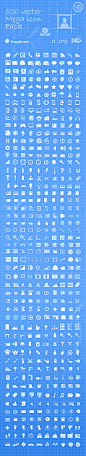 Free download: 500 Vector Mega Icon Pack - MightyDeals