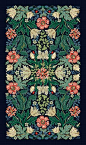 Blue Compton rug: Beth Russell canvas based on William Morris design.  Exquisite beyond comprehension!