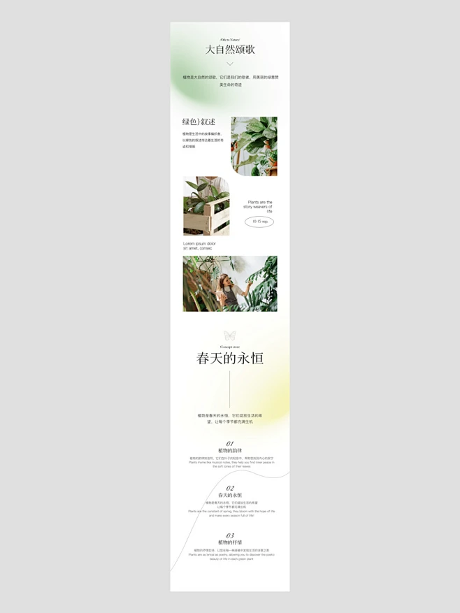 花艺绿植长图公众号排版设计5-花瓣网