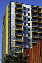 MERCHANT QUARTER: Some great photos of the multi-coloured Alucobond composite panels used to clad this apartment building.