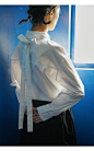 设计感小众白衬衫女长袖2021春夏新款蝴蝶结系带学院风宽松白衬衣-tmall.com天猫