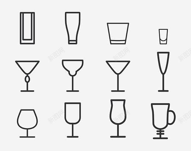 线型酒杯