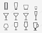 线型酒杯