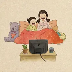 有你的陪伴 童年从来不孤单 ​​​​
#插画设计# #陪伴，让生活更有品质#