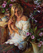 美国画家 Daniel F. Gerhartz 笔下的色彩和光影，美得让人忍不住的陶醉！_绘画 : 约翰·辛格·萨金特、阿尔方斯·穆查、尼古拉·费钦、华金·索罗拉、卡尔·冯·马尔等现代大师以及其他一些法国和美国印象派画家都给了他灵感。正如他所说，他们的画是“完全松散的，但深思熟虑和忠实的，一…